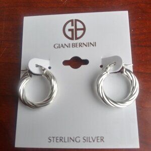 Giani Bernini Sterling Silver Twisted Hoop Earrings